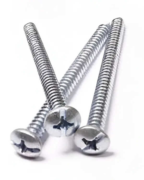 Stove bolt cabeza redonda, acabado zincado